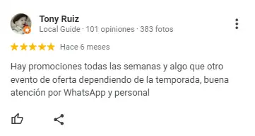 Promociones semanales y atención por WhatsApp