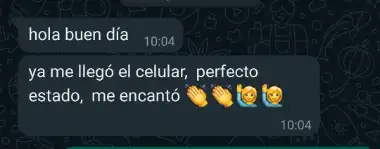 El celular llegó perfecto, ¡me encantó!