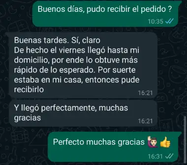 Entrega rápida y justo en el momento adecuado