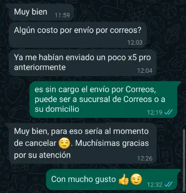 Envío sin costo y atención personalizada