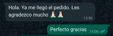 Recibido sin problemas, ¡gracias!